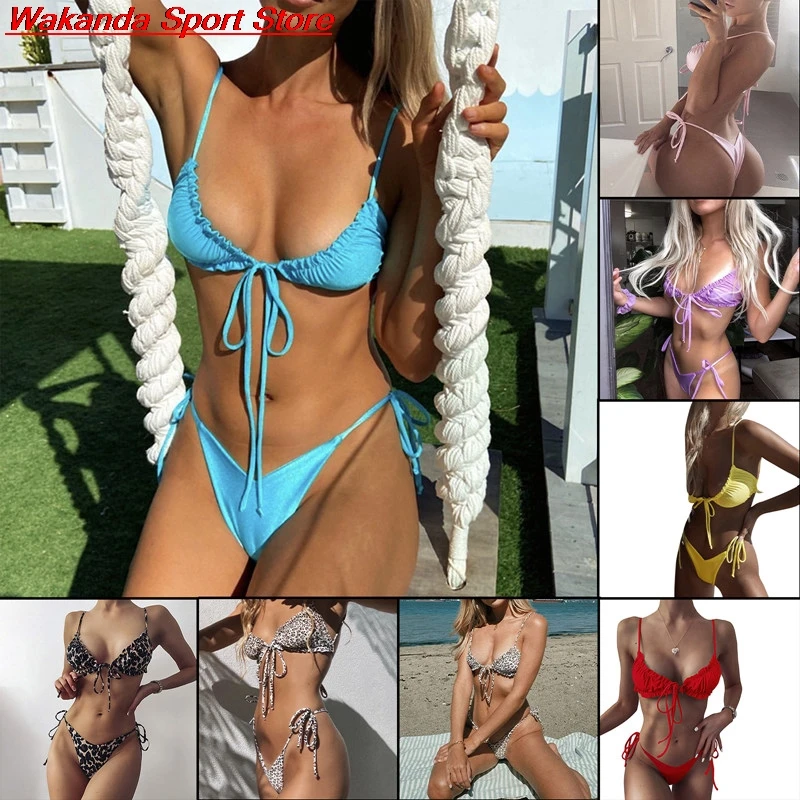 

Разделение купальный костюм женский комплект 2 шт. костюм бандажный пляжный бикини ванный комплект 2021 сексуальные микро бикини, купальник ж...