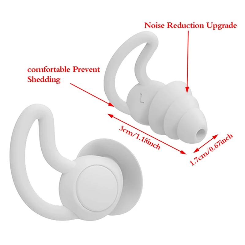 

1Pairs Soft Silicone Ear Plugs Noise Reduction Earplugs Sleep Sound Insulation