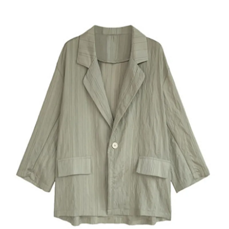 

2021 spring and autumn new suit women's mid-length thin section long-sleeved loose casual fashion large size jacket