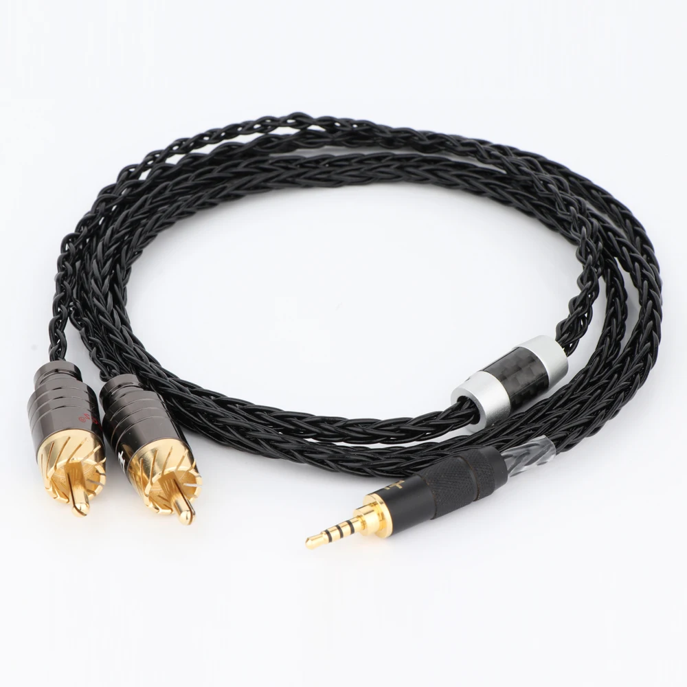 

HIFI audio cable 2.5mm JACK balanced interface 4.4 to 2 rca signal cable AUX line Headphone Amplifier line 2.5mm plug to 2 RCA