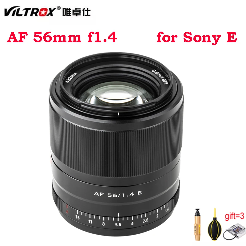 

Viltrox 56mm f1.4 AF large aperture STM Autofocus APS-C lens for Sony E-mount Mirrorless Cameras A7M3 A9 A7RII A7C A7RIII A7RIV