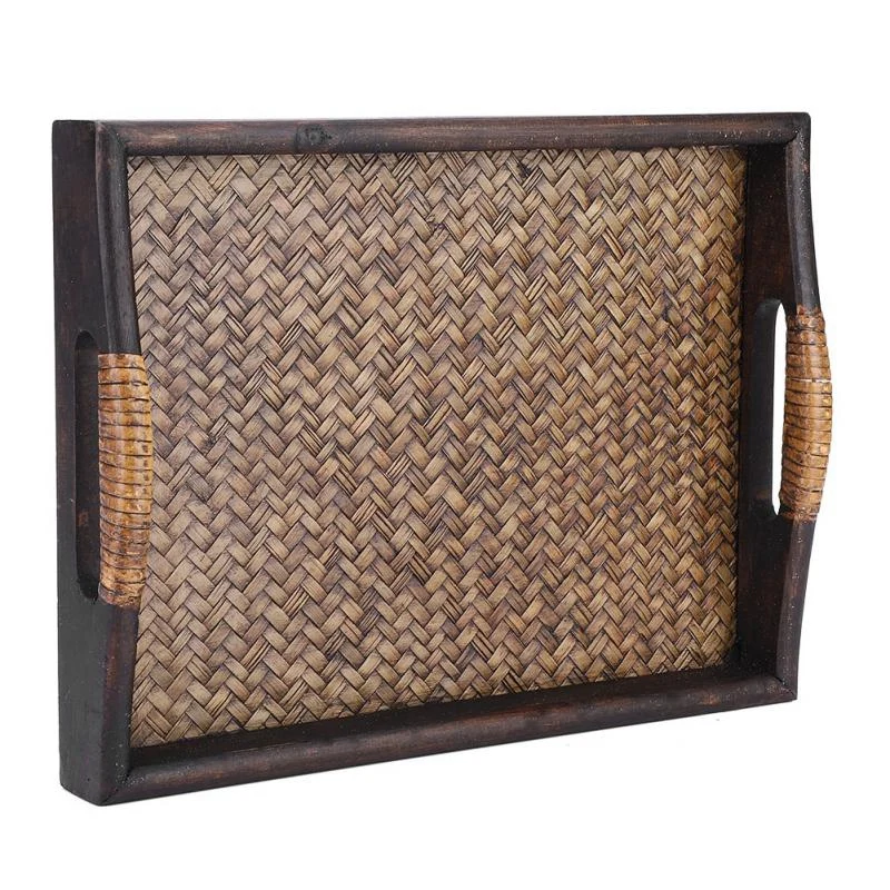 Многофункциональные деревянные сервировочные подносы с ручкой прямоугольник