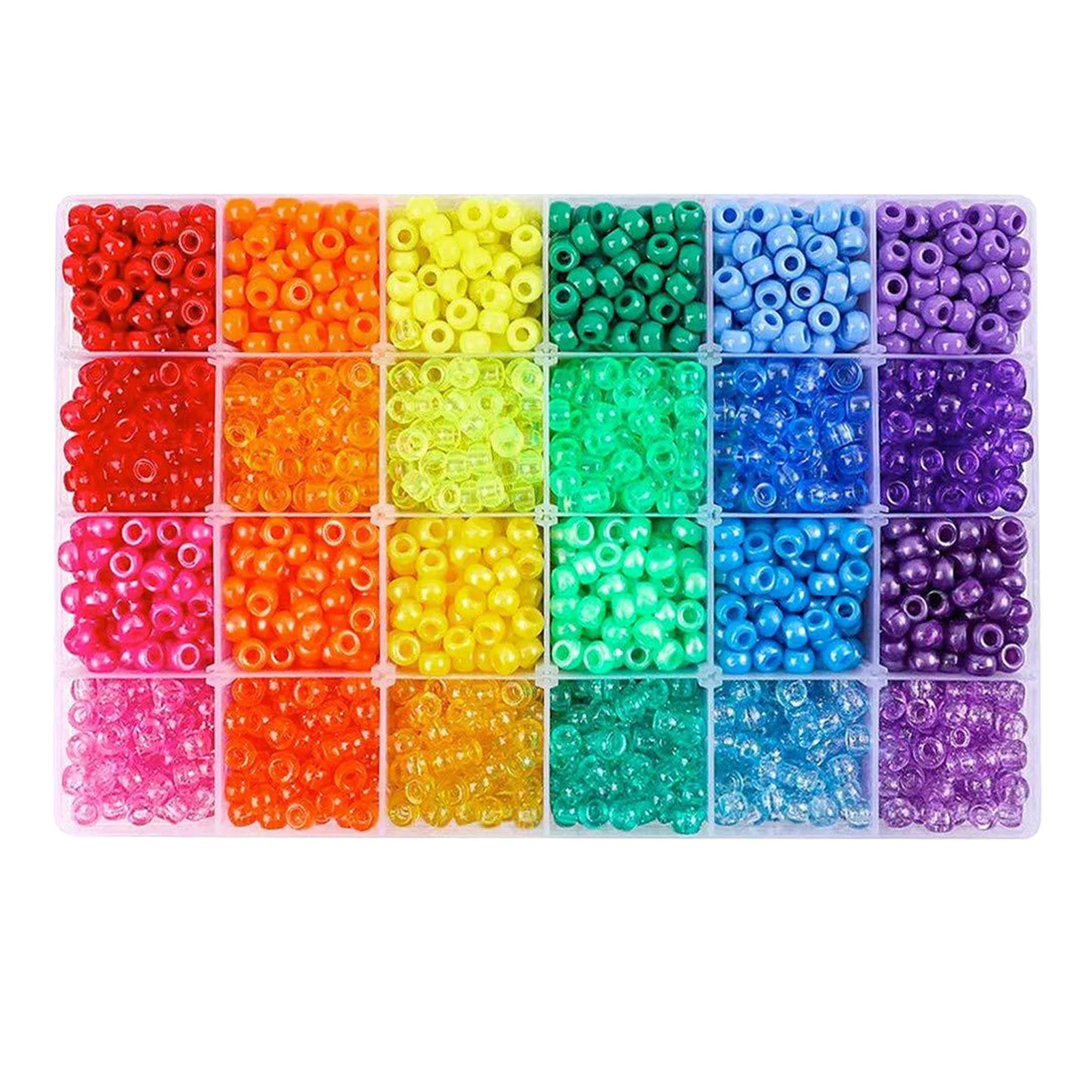 

2880 Pieces Plastic Beads Pony Seed Beads for DIY Bracelets Necklace Anklet Bangles Jewelry Making Earring Finding Crafts Gift