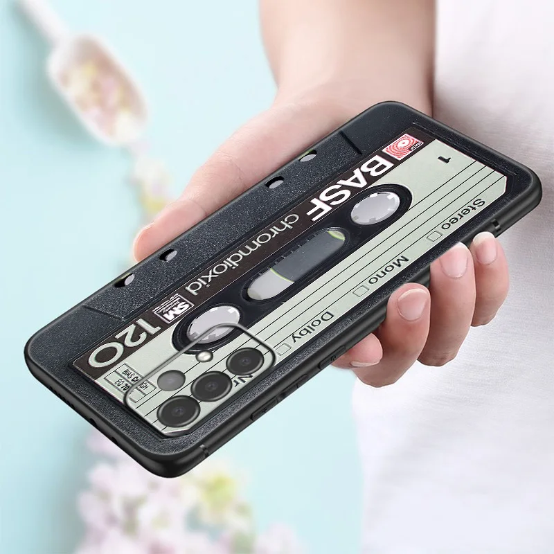 Vintage Cassette tape retro style Case For Samsung Galaxy A12 A02S A22 A32 A52 A72 A71 A51 A41 A31 A21 A11 A50 A70 A10S A20S