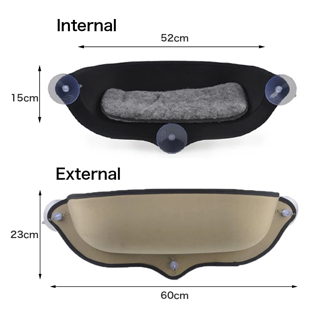 

Cat Hammock Bed with Suction Cups Soft Window Pod Lounger For Pet Comfortable Cat Rest House Ferret Cage