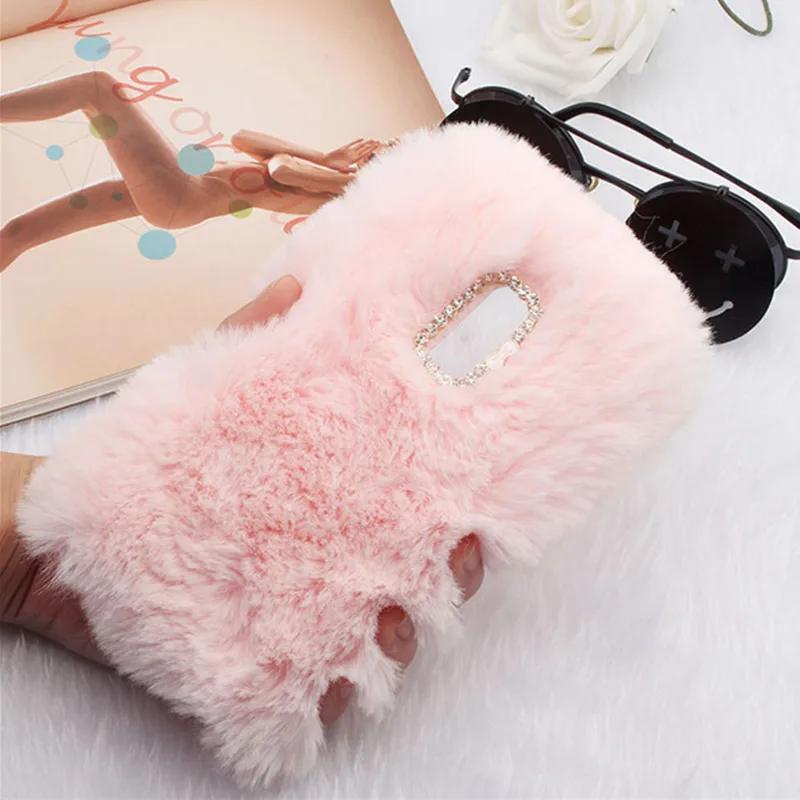 Cute Fluffy Rabbit Hair Case Cover For Xiaomi Redmi 7 7A 6 Pro 6A 8A 5 Plus 5A 4A 4X K20 Xiomi Mi 9 9t 8 Lite Warm | Мобильные