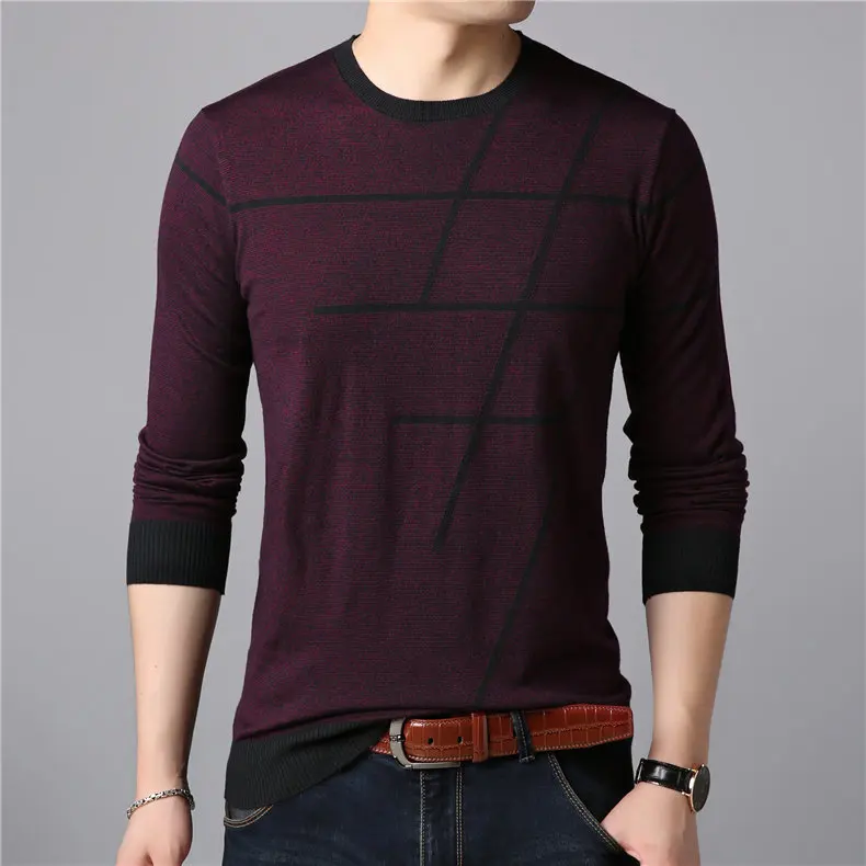 

Zoulv 2021 Men Clothes Autumn New Arrivals Pull Homme Plus Size Thin Sweaters Men Casual Striped O-Neck Pullover Sweater