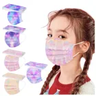 50 шт., одноразовые респираторные маски для детей, 3 слоя