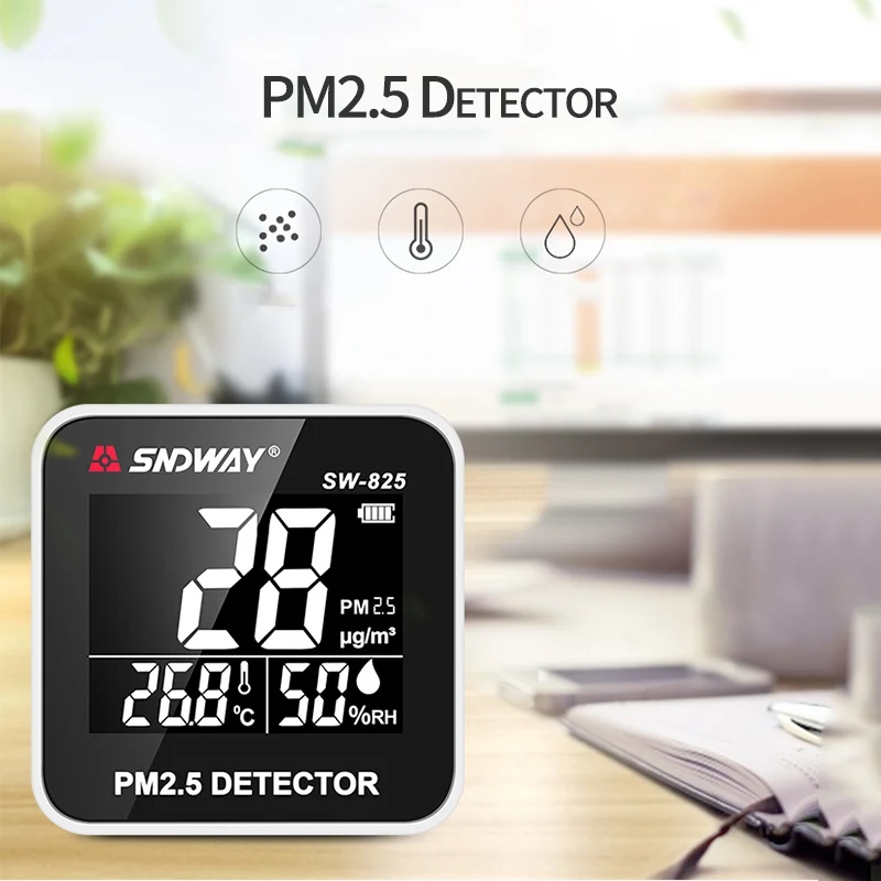 SNDWAY Household Thermometer SW-825 Hygrometer Indoor Air Quality Monitor PM2.5 Tester | Инструменты