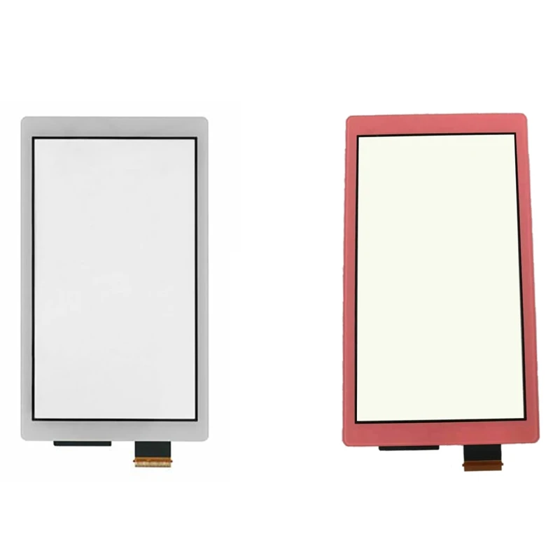 

2 Pcs Press Screen Display Digitizer Replacement Glass Assembly For Nintend Switch NS Lite Console, Grey & Pink