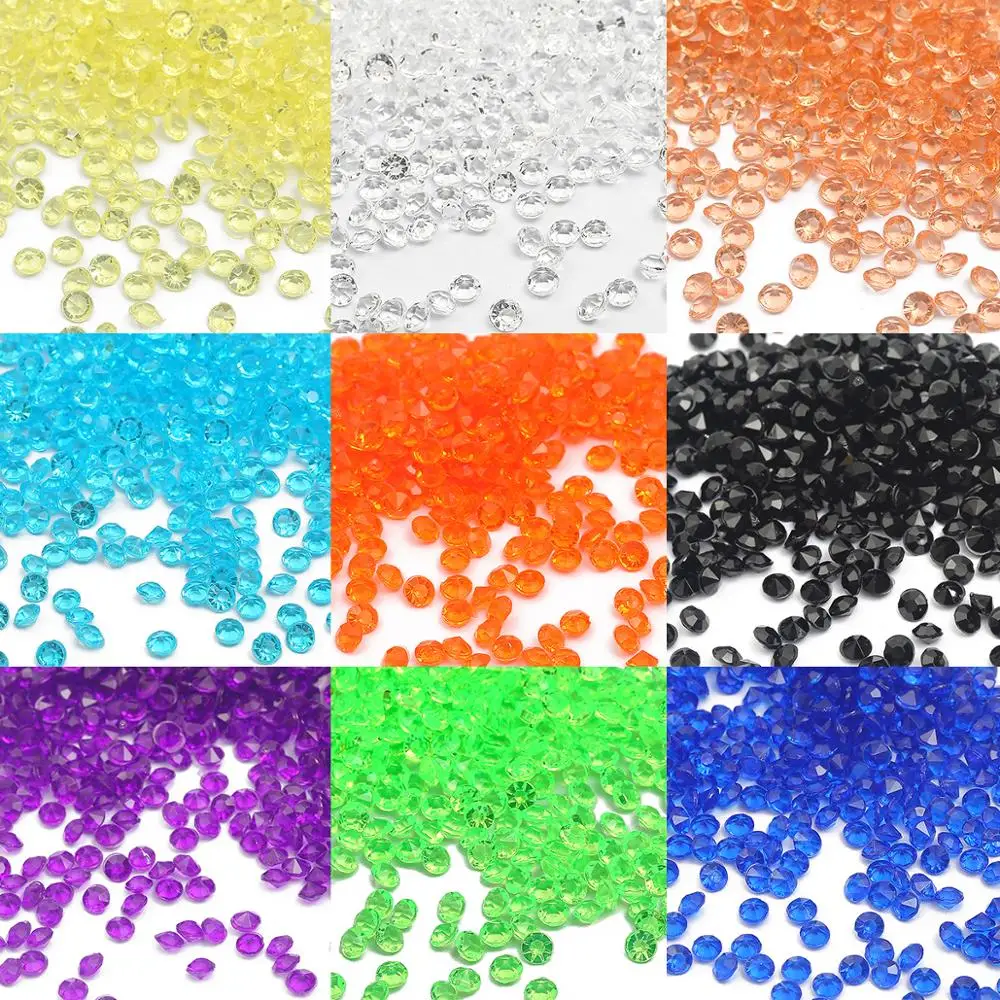 1000 шт. 3/4 2 мм разноцветные крошечные Акриловые Хрустальные Бусины без отверстий