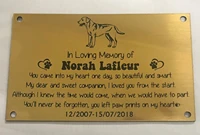 customlzed memorial labrador dog pet plaque composite aluminum board sign home cat