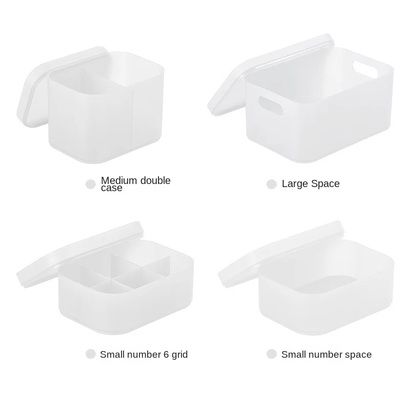 Цена Пластиковая матовая прозрачная коробка для хранения кабеля для передачи данных с крышкой коробка для хранения косметики Настольный Многоф...