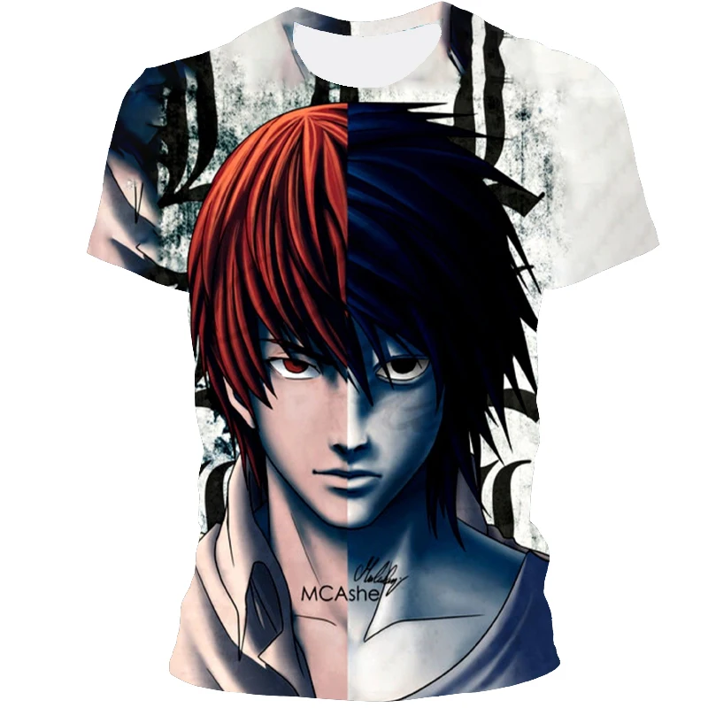 

2021 trendy men's summer new 3D cartoon printing trend round neck outing T-shirt