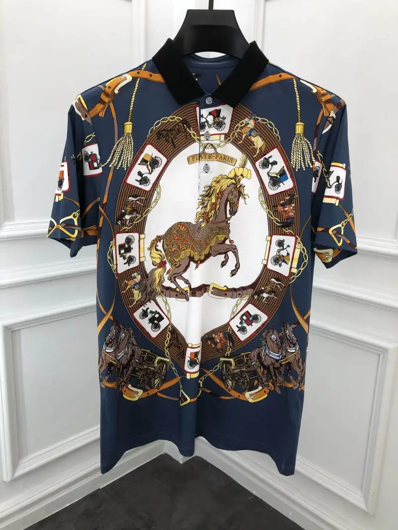 

Рубашка-поло C547 мужская с животным принтом