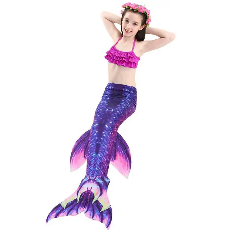 

Girls Beachwear Cosplay 3-12 Years Children Mermaid Tail For Swimming Swimuit Fish Princess Animal Costume