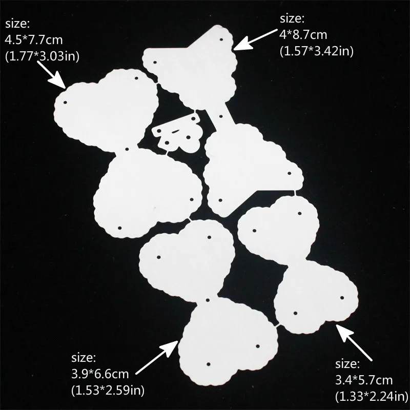 Ksccraft в форме сердца бант металлические режущие штампы трафареты для поделок