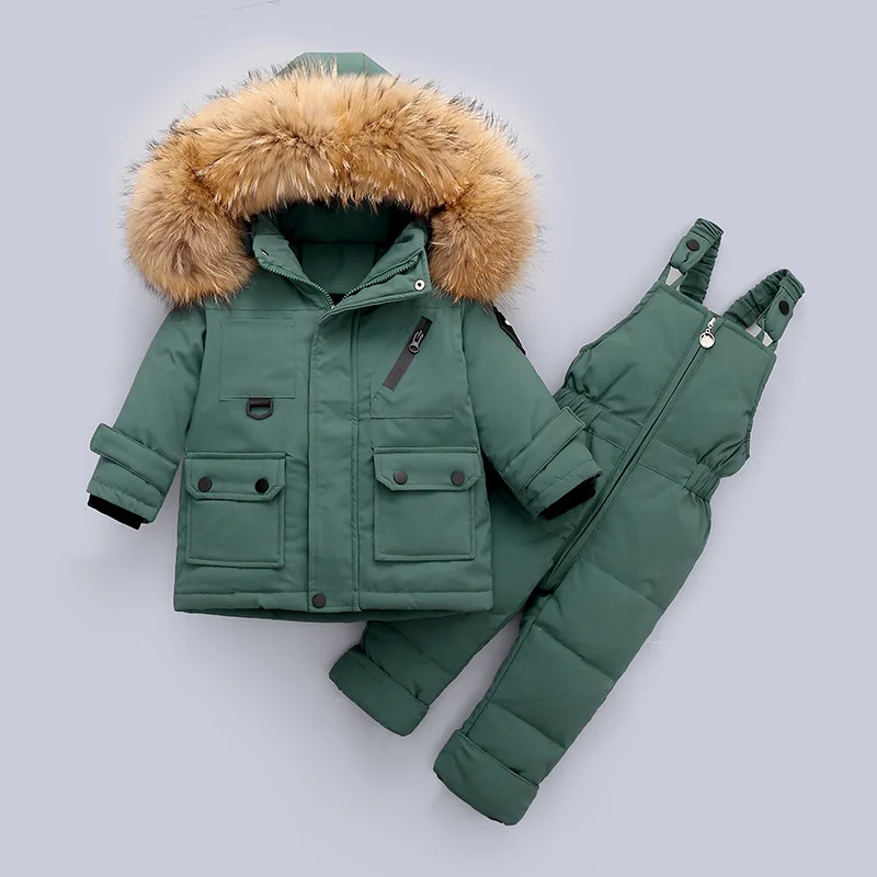 Детский пуховой комбинезон для мальчиков на возраст до-30 градусов