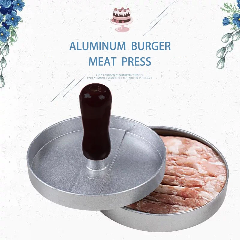 

Wonderlife Round Shape Hamburger Press Aluminum Alloy 12 cm Hamburger Meat Beef Grill Burger Press Patty Maker Mold kitchen
