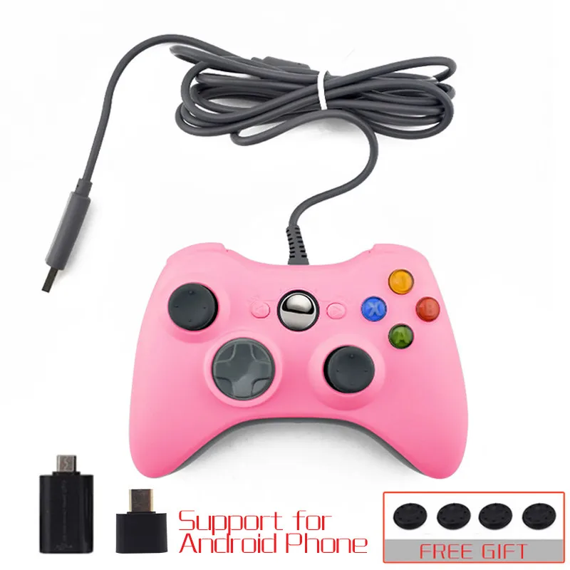 pink Данных лягушка Проводной USB геймпад для Xbox 360/тонкий игровой контроллер для ПК и вибрации контроллер для Windows 7/8/10 Поддержка для паровой игры - Цвет: pink
