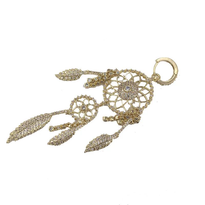 

Feather tassel big earrings 210319-10
