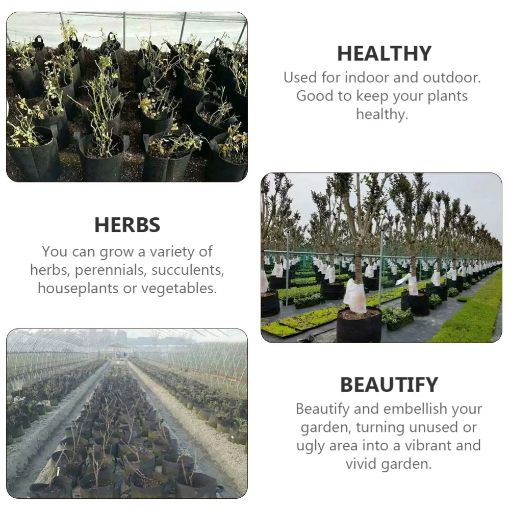 

3 Pcs Seedling Growing Pouch Potato Planting Pouch Household Flower Growing Bags