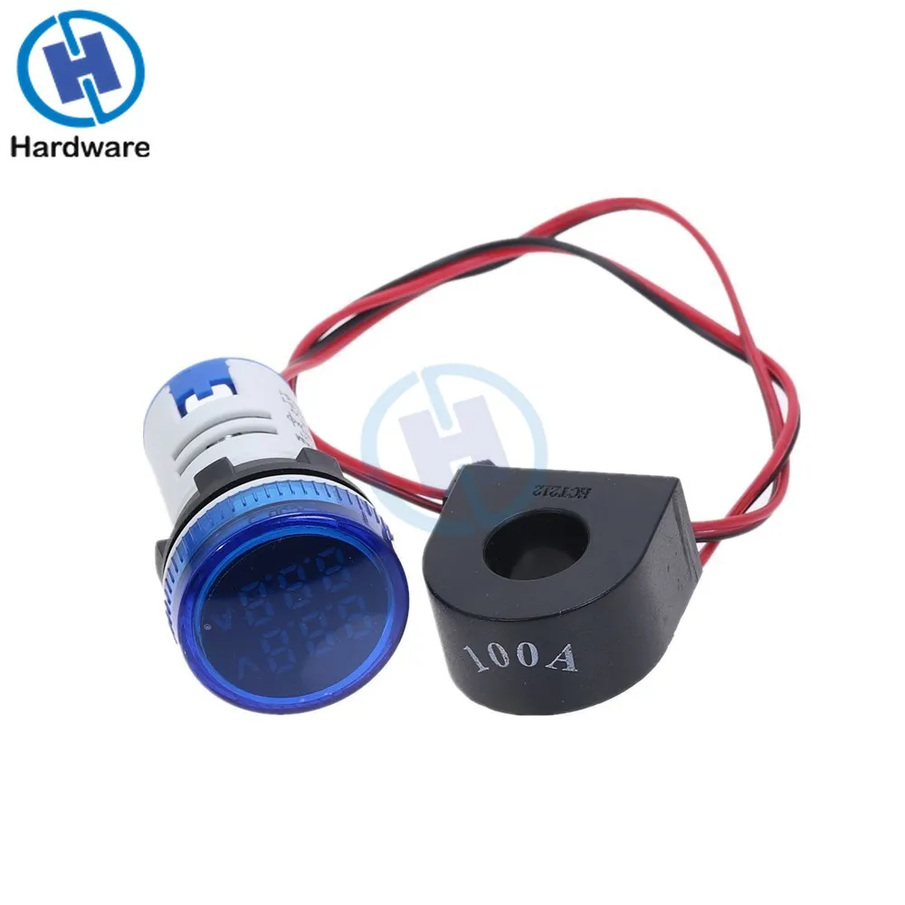 Цифровой амперметр квадратный измеритель переменного тока 50 500 В диапазон 0 а с