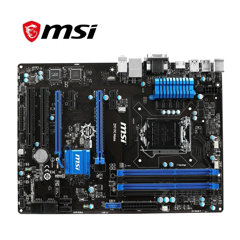 Материнская плата для MSI Z97 PC Mate LGA 1150 DDR3 Intel Z97M десктопная материнская SATA III USB3.0 PCI-E
