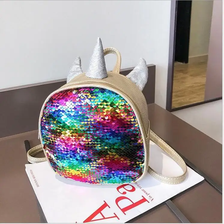 Модный рюкзак с единорогом женский кожаный дорожная школьная сумка для девочек