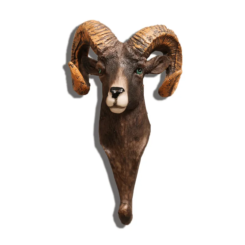 

American Animal Retro Hook Wall Hanging Decoration Personalized Pendant Home Decoration Three-Dimensional Resin Crafts