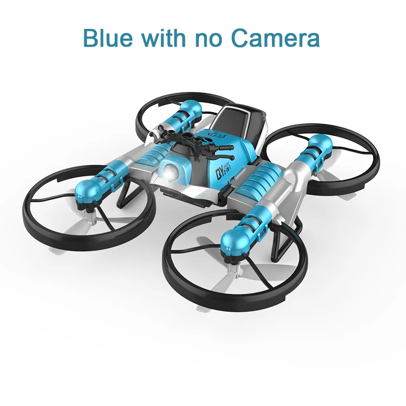 blue with no camera Уникальный H6 2-в-1 складной RC Drone с камерой автомобиля многофункциональный складной самолета электромобиль 6-осевой Квадрокоптер игрушка - Цвет: blue with no camera