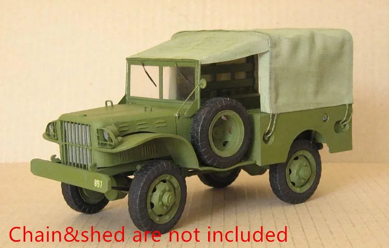 

Dodge WC-51 легкий военный грузовик масштаб 1:25, набор бумажных моделей для творчества, пазлы, игрушка ручной работы для творчества