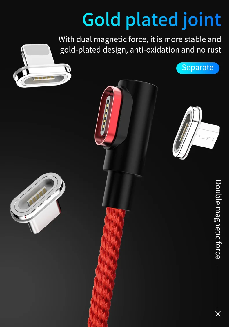 Магнитный кабель 90 градусов usb c Micro usb type C кабель для быстрой зарядки L-Line Micro usb type-C магнитное зарядное устройство для iphone X xiaomi