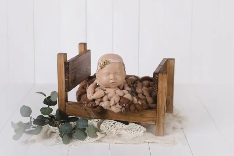 Ретро деревянная кровать аксессуары Детская фотография подарок студия реквизит