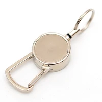 outdoor resilience steel wire rope elastic keychain sporty retractable alarm key ring anti lost keychain outdoor tools