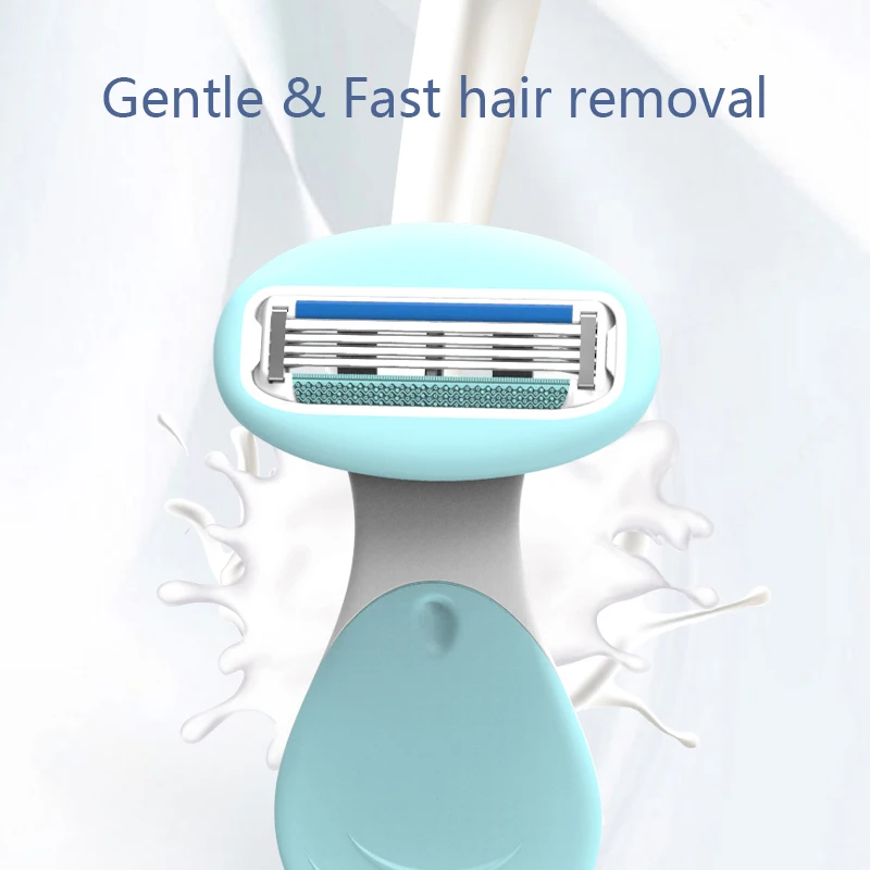 4-слойная безопасная бритва Женская удаление волос на всем теле для лица с чехлом