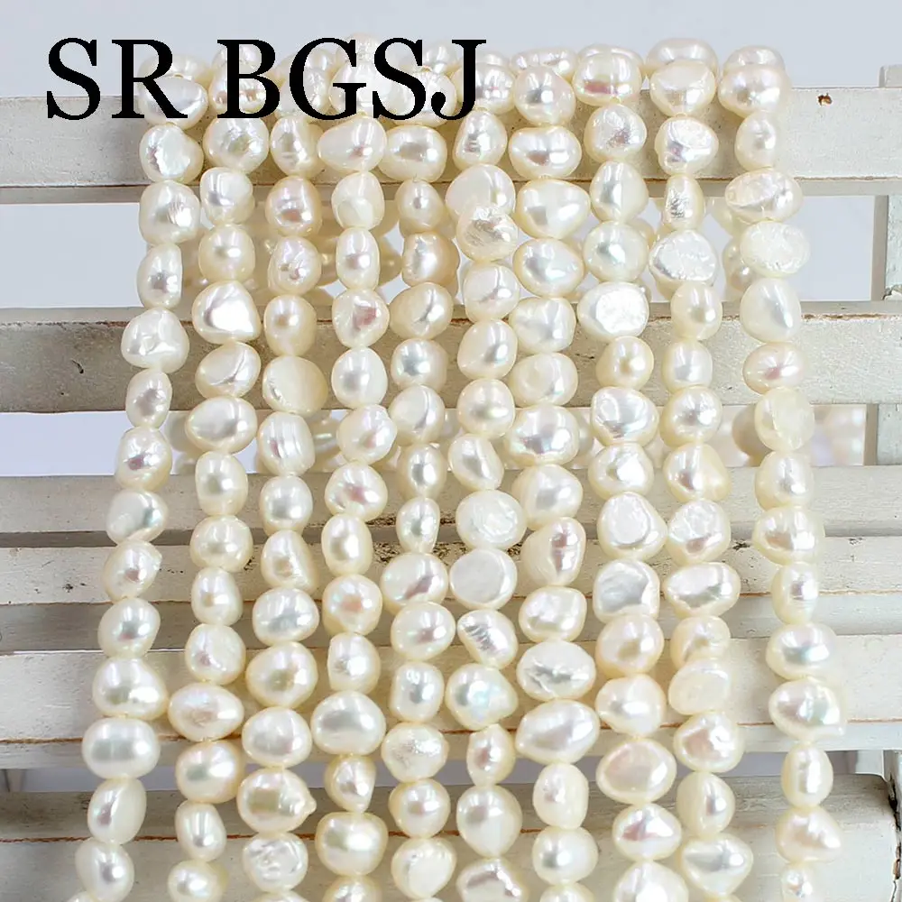 Бесплатная доставка 5 6 мм белый розовый фиолетовый барокко натуральный