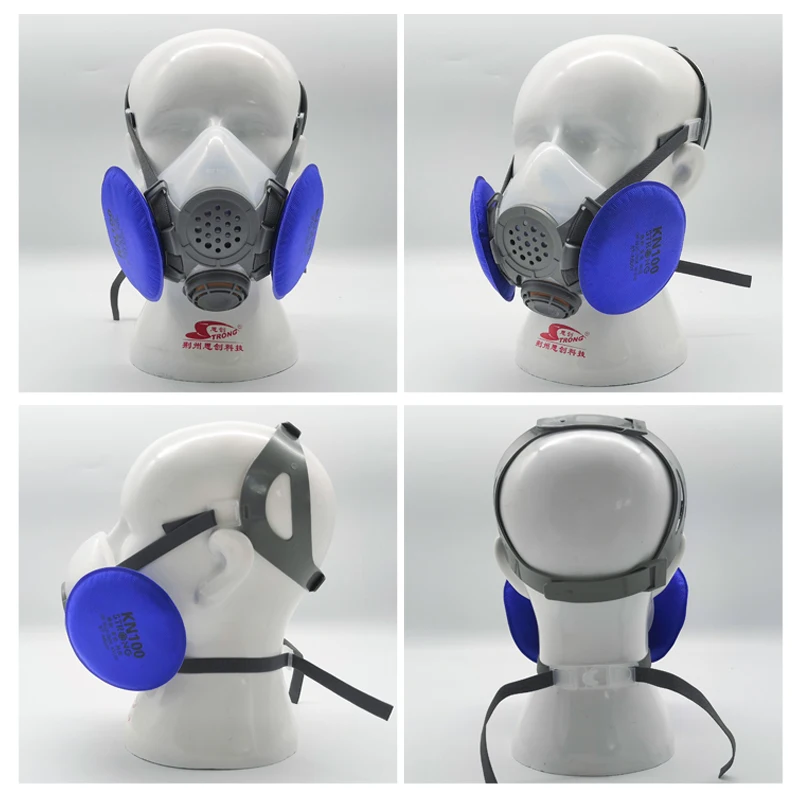 

Gas Mask Respirator Protective Half Face Mask Dust Facial Sleeping Chemical Industrial For 2091/2097 Cotton Filters Respirator