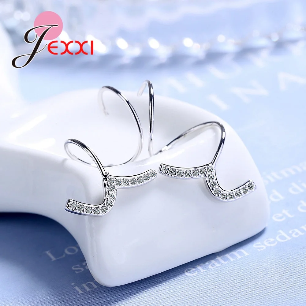 

Cute Rotating Sterling Silver 925 Earrings for Women Wedding Engagement Full Cubic Zircon Mirco Inlay Tree Branch Ear Decoration