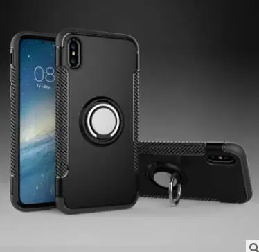 

Cell Phone Case Two-In-1 Phone Case Cover Shockproof Skin Handsfree Ring Stand Bracket For IPhone X Dropshipping New