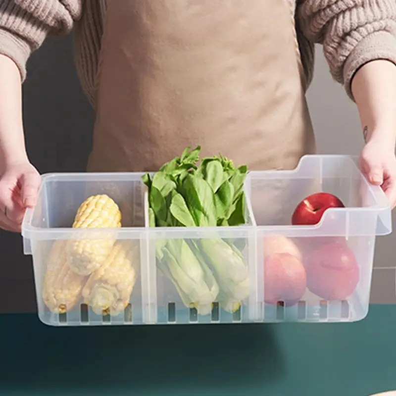 

Drawer Type Refrigerator Fresh-keeping Box with Pulley Pantry Food Storage 53CB