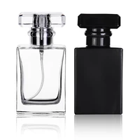 square flat spray bottle glass empty spray bottle perfume liquid dispenser with lid for makeup skin care