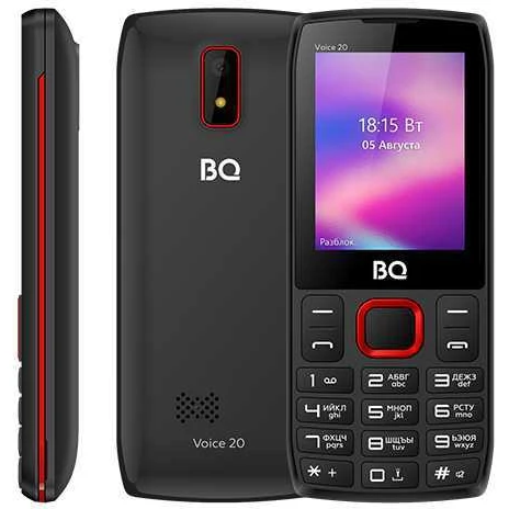 Мобильный телефон BQ Voice 2400L черный/красный|Смартфоны| |