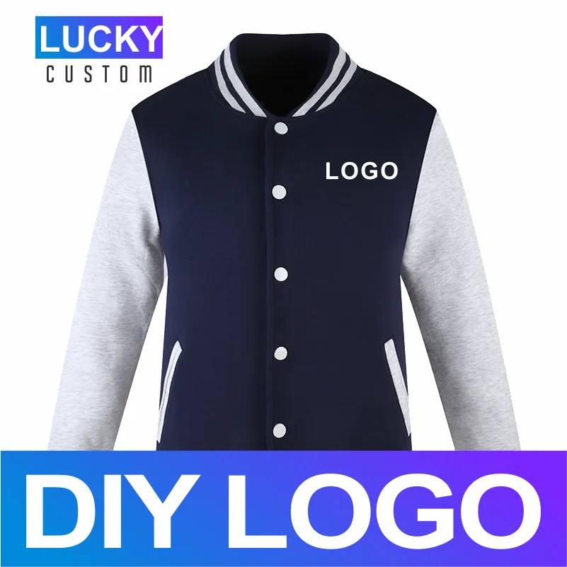 Men's Long Sleeve Baseball Jacket Customized Embroidery Printed Logo College Style Warm And Comfortable Outerwear 3Xl