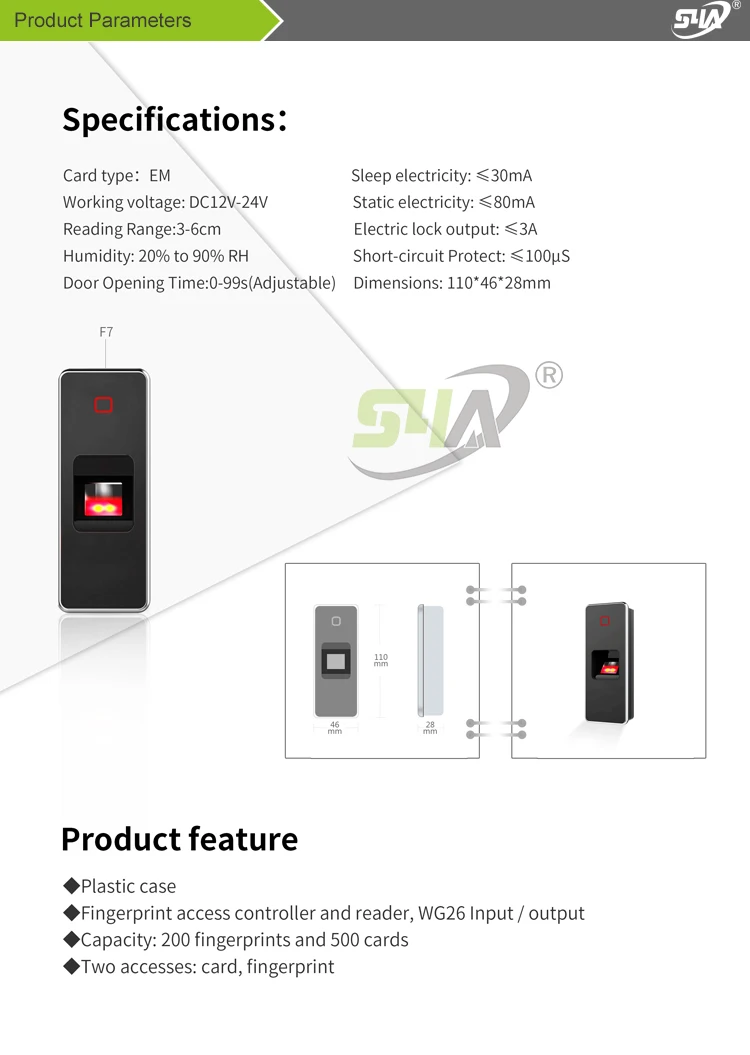 IP68 водонепроницаемая система контроля доступа по отпечаткам пальцев Rfid Контроль доступа Лер Wiegand 26 считыватель отпечатков пальцев антивандальный Открыватель двери