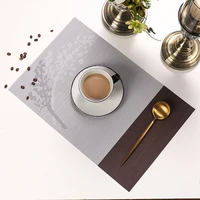 1 pc leaf pattern pvc dining table placemat europe style kitchen tool tableware pad coaster coffee tea place mat