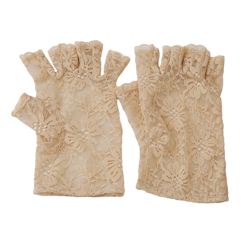 

Womens Sexy Dressy Lace Gloves Sunscreen Short Gloves Fingerless Lace Driving Gloves Spring And Summer Mittens Accessories