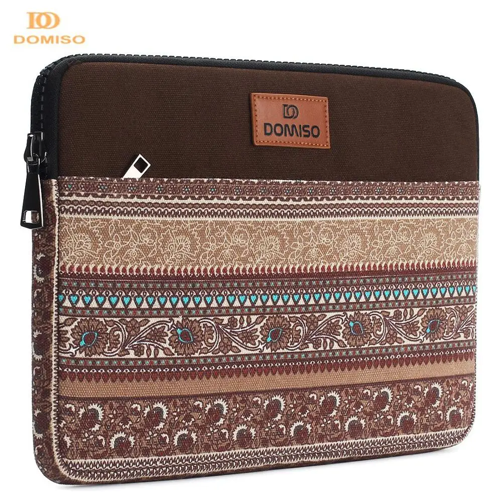 DOMISO 10 11 13 14 дюймов женская сумка для ноутбука Холст Ткань цветочный узор чехол