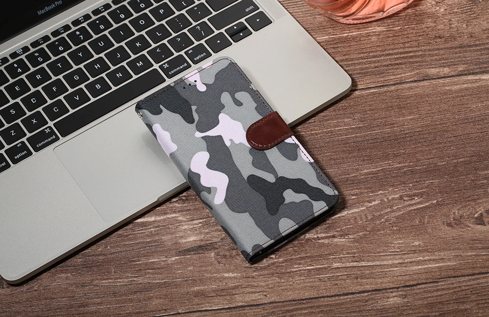 Армейский зеленый Камуфляжный Флип кожаный чехол для iPhone XS Max XR X 8 7 6 S Plus для Samsung Galaxy S6 S7 edge S8 S9 S10 Plus M10