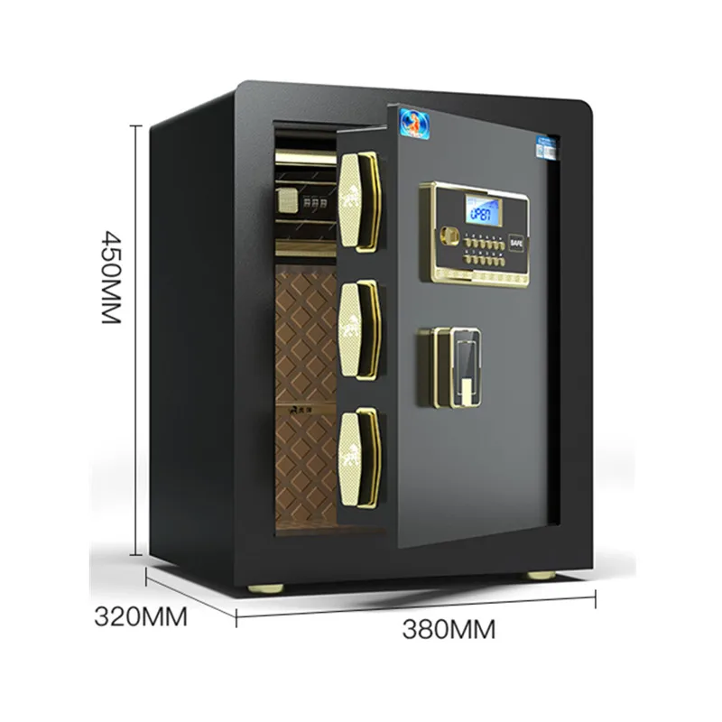 Стальной домашний офис 45 см сейф для отпечатков пальцев электронный пароль